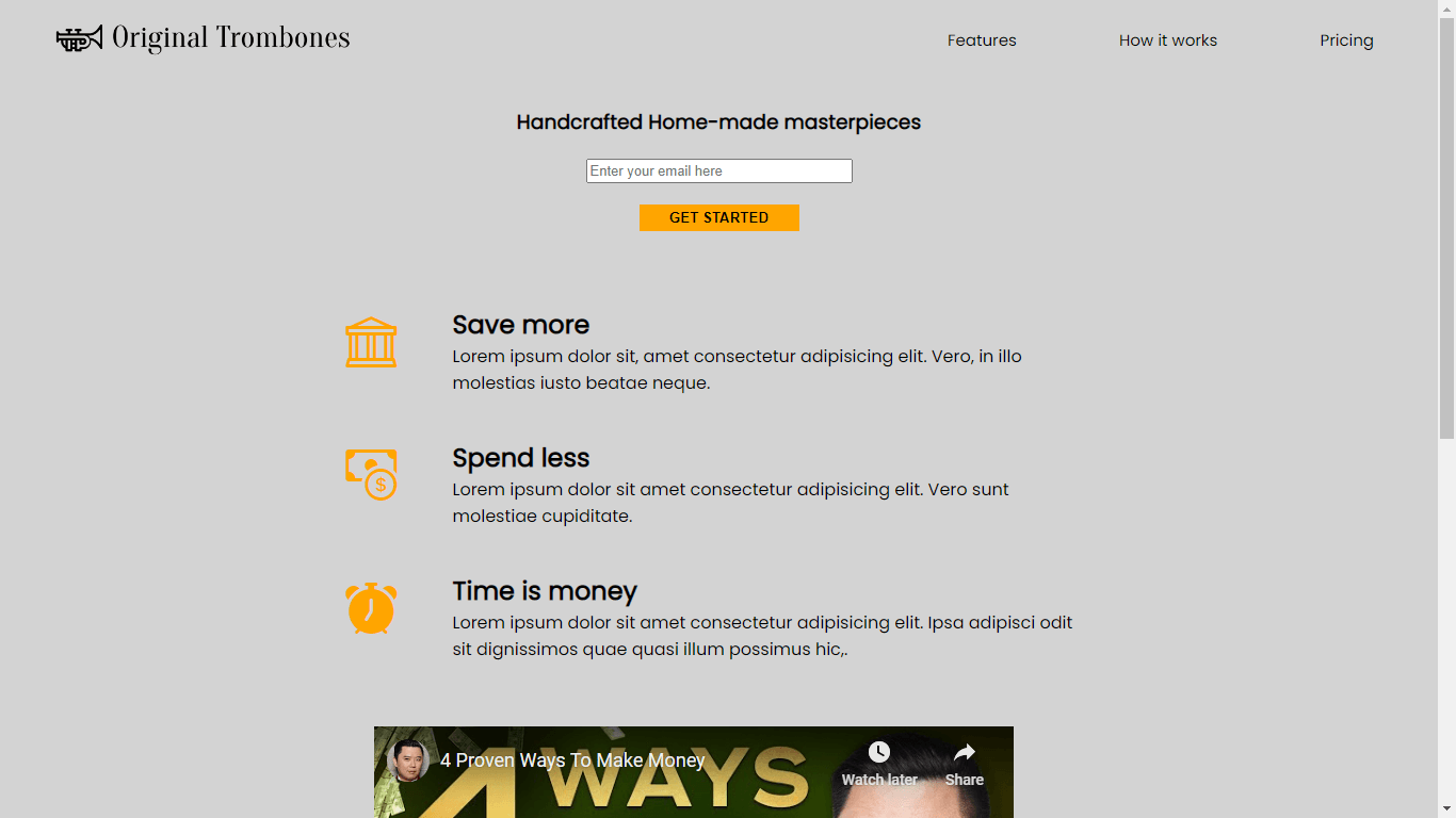 Product Landing Page